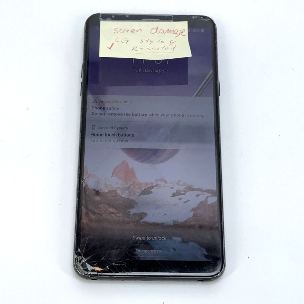 LG Stylo 4 Black 32GB Android 4G LTE 4G Smartphone - Screen Damage - Works